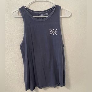 This is a Vans tank top with a blueish gray color